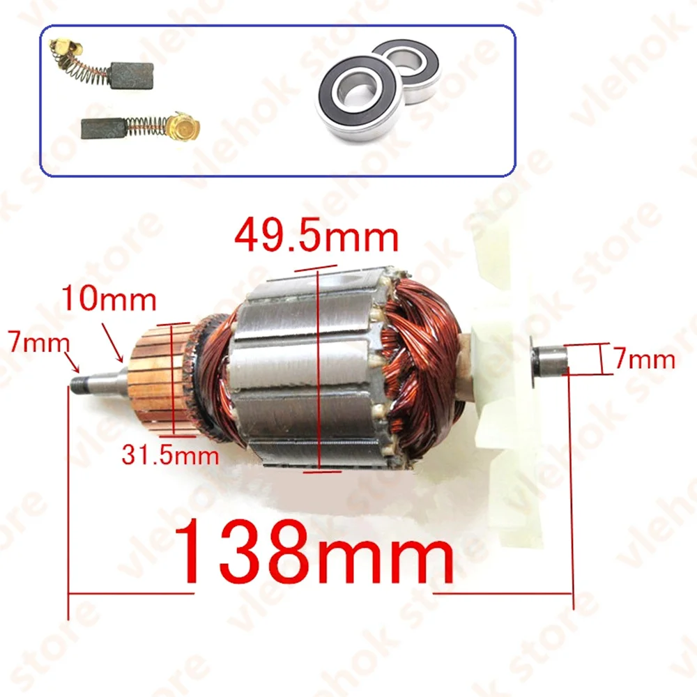 Rotor Armadura Substituir para Makita 9404 9920 9903 Cinto Lixadeira Ferramenta Elétrica Acessórios Ferramentas Parte 220240v