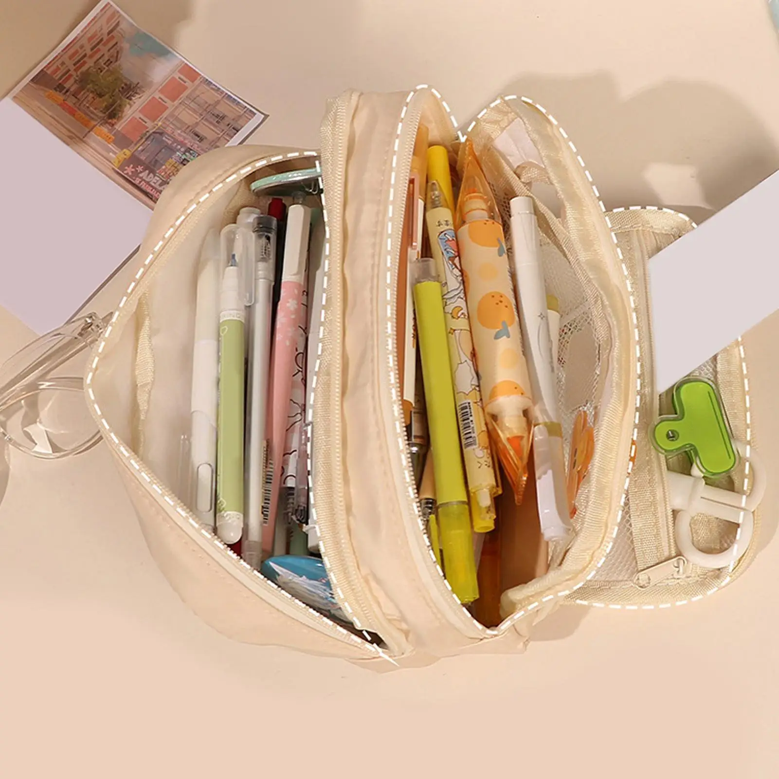 مقلمة الحقيبة مقلمة الحقيبة القرطاسية حقيبة مستحضرات تجميل اللوازم المدرسية للسفر المعلم طالب حقيبة المدرسة