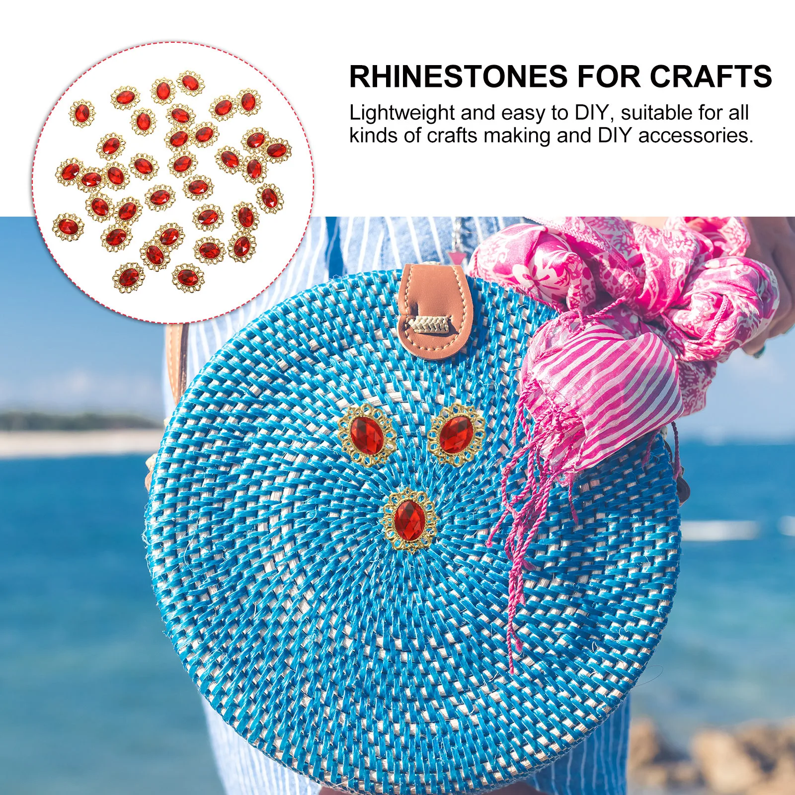 

60pcs Simulated Diamond Headwear Acrylic Metal Rhinestones Lightweight Durable Sewing Diy Accessories For Clothes Dress Craft