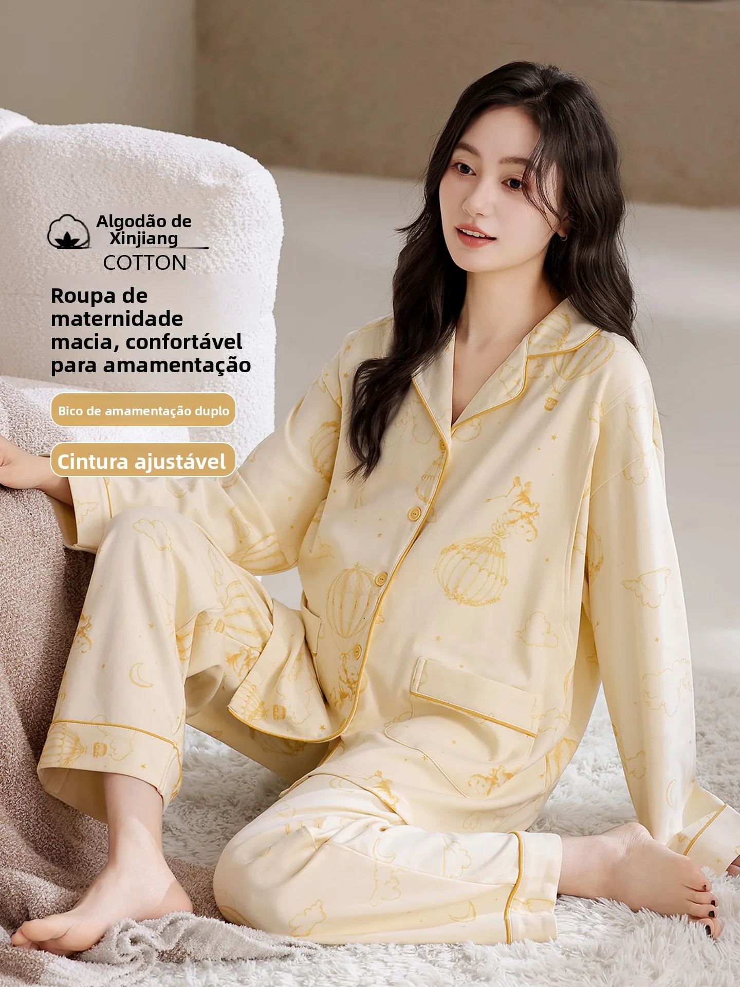 camicia-da-notte-premaman-in-puro-cotone-fenteng-care-stile-femminile-abbigliamento-per-allattamento-post-parto-morbido-abbigliamento-da-casa-per-primavera-e-autunno