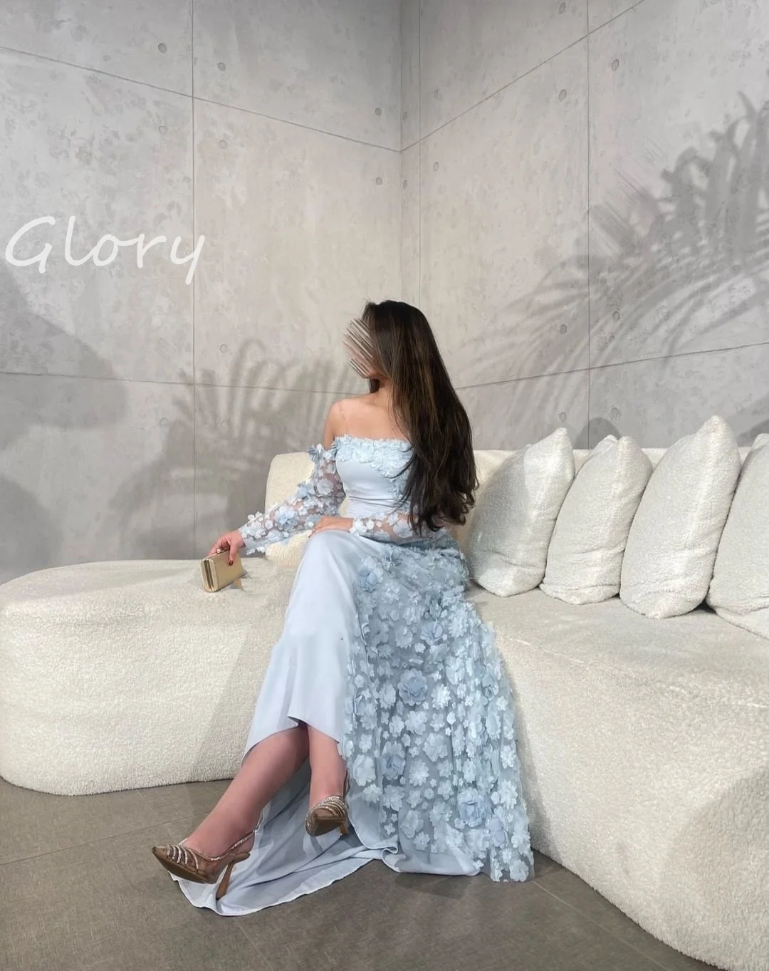 Blue Prom Dresses Ankle Length Beautiful Dress For Women Dubai Fashion Long Birthday Elegant Evening Dresses For Women Party