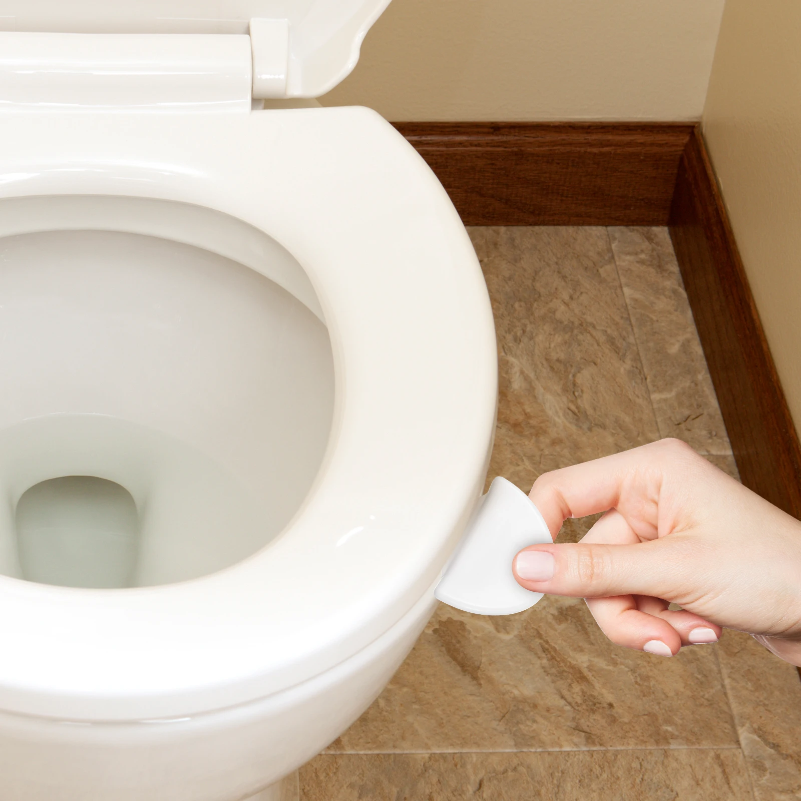 2 pcs Toilet Seat Lifter Adhesive Abs Cover Picker Holder Riser Gadget Bathroom Part Lid Tool Fit Easy Operate Bowl Tab