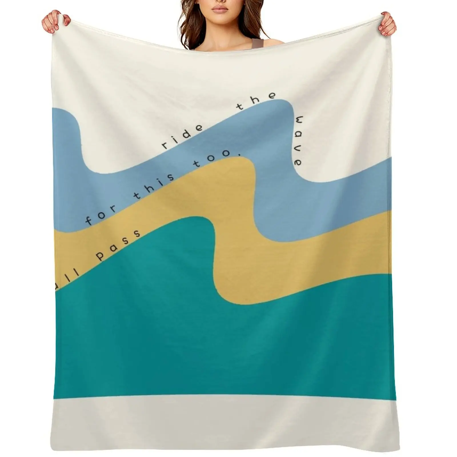 Urge Surfing Ride the Wave Coping Skill for Mental Health Counselor Throw Blanket Travel Stuffeds Cute Sofas Blankets