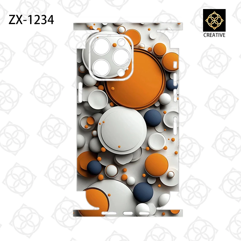 Full Coverage Colorful Phone Stickers Film For iPhone16 15 13 14 Pro Max 3M Back Skins Sticker For iPhone13 Mini Cover Film