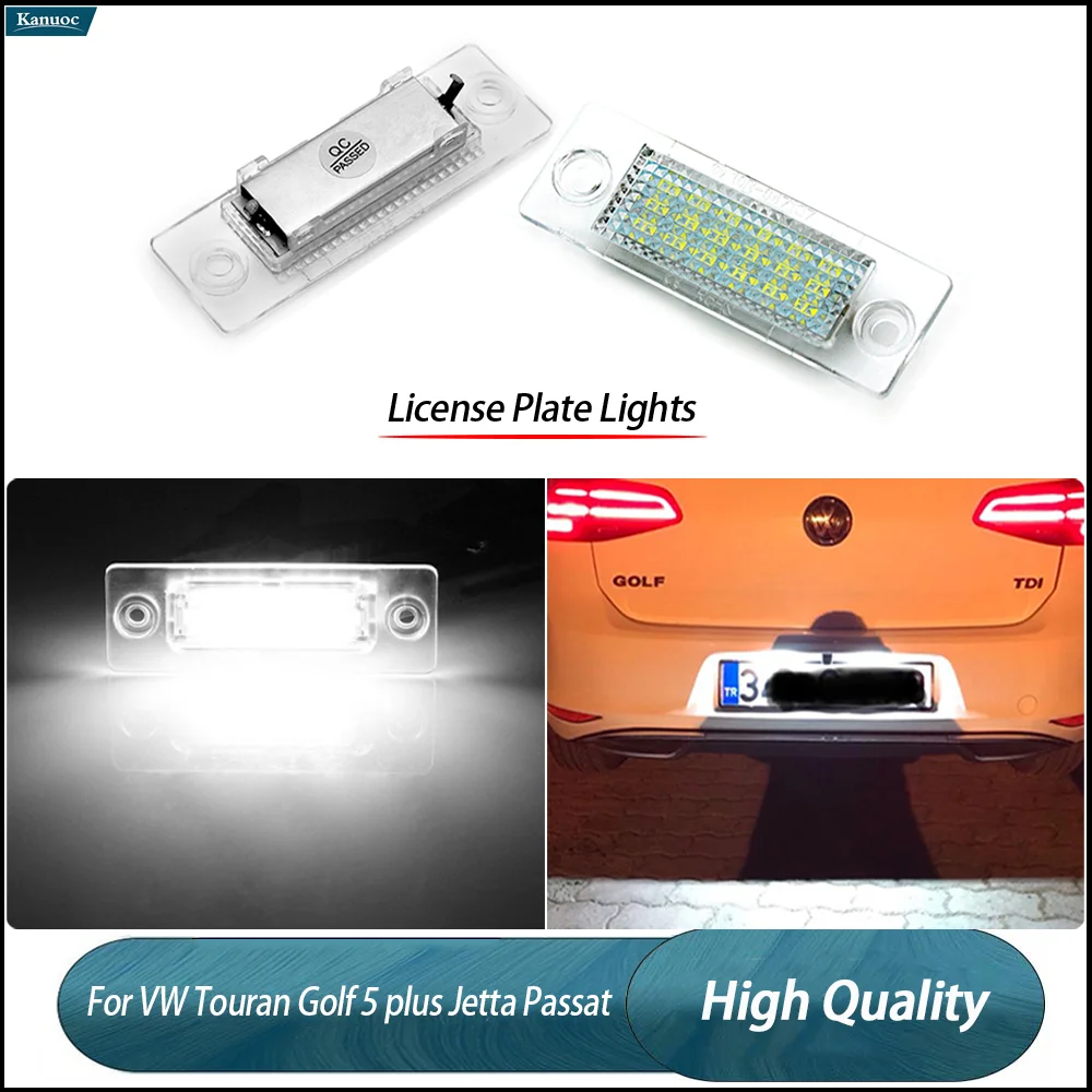 

2Pcs LED License Plate Lamp Kit For Volkswagen Touran Golf5 plus Jetta Passat