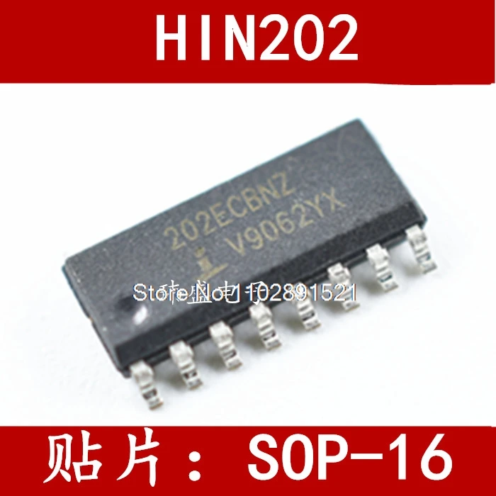 (10 TEILE/LOS) HIN202ECBN HIN202ECBNZ SOP-16 HIN202EIBN HIN202ECBN2