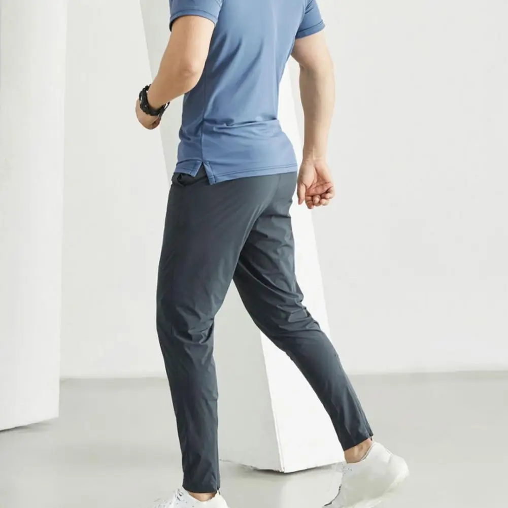 

Мужские брюки-джоггеры с боковыми карманами, облегающие мужские спортивные брюки с карманами на талии на шнурке для бега, активного отдыха, пот