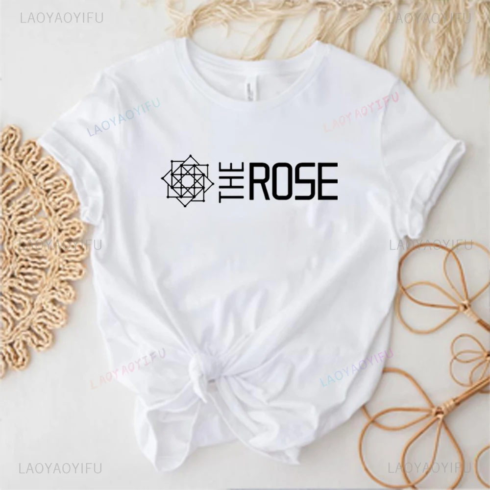 The Rose Kpop Official Merch Back To Me Concert Tour Graphic Unisex T-Shirt Korean Band Aesthetic Streetwear Y2K Fan Gift
