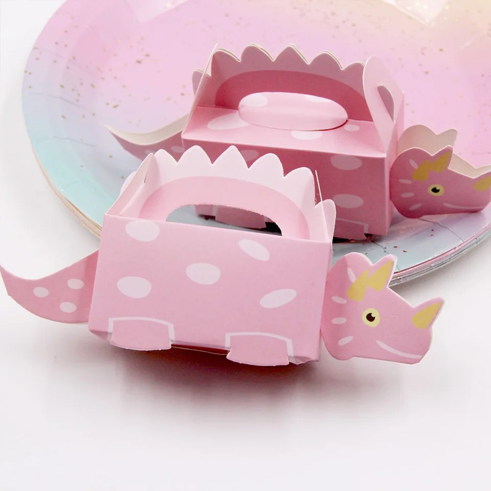 10 Stück grün-blaue Dinosaurier-Keksboxen, Karton, Dinosaurier-Süßigkeitsbox, für Jungen, alles Gute zum Geburtstag, Party-Dekorationen, Papierverpackungsboxen – Detail 10