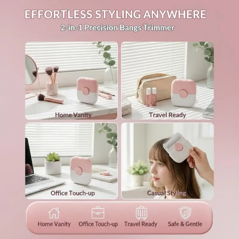 2 in 1 Manual Baby Hair Trimmer Comb Multi-use Hairdressing Cutting Tool for Trimming Baby Lanugo Bangs Broken Hair