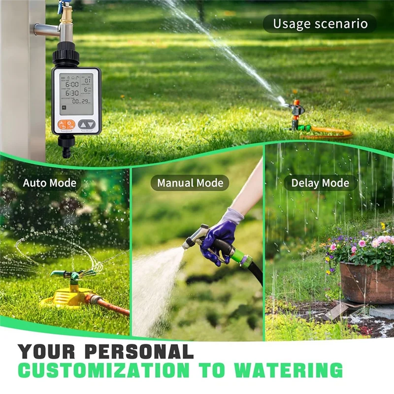 Programmable Sprinkler Timer Waterproof LCD Programs Drip Irrigation Timer For Lawns