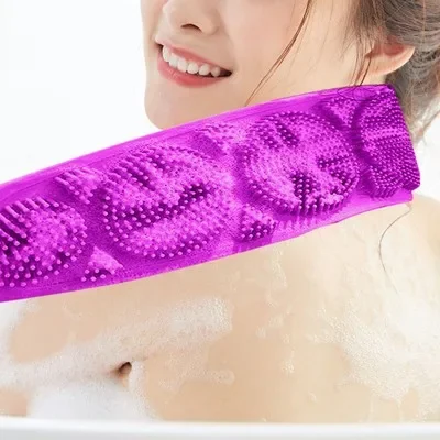 Silicone Brushes Bath Towels Rubbing Back Mud Peeling Body Medical Massage Shower Magic Brush Flexible Scrubber Skin Cleaning