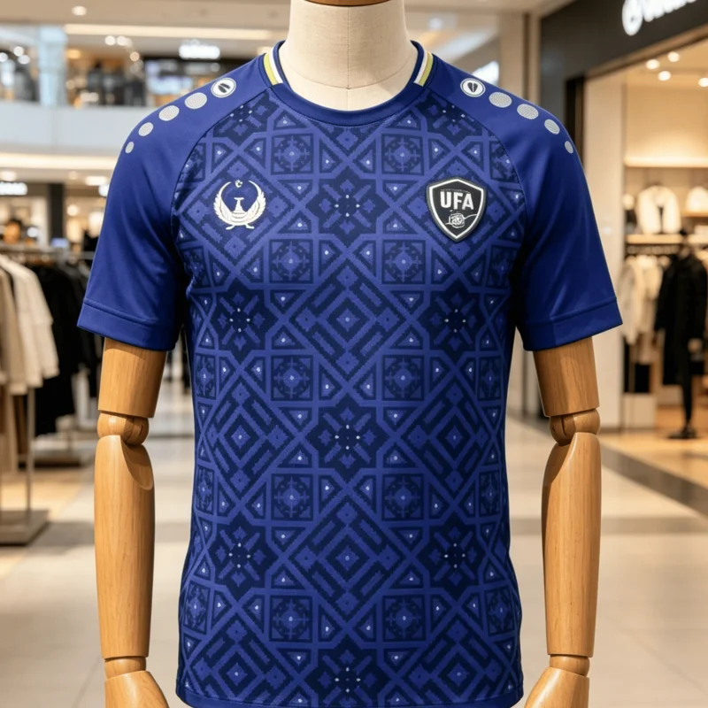 Sommer Atmungsaktives Fußballtrikot Usbekistan 2026 Neu Kinder Jugendliche Erwachsene Fan Support T-Shirt Unverzichtbares Familien-Match Familien-Kinder-T-Shirt – Detail 1