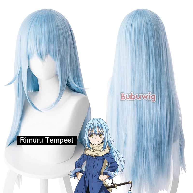 Bubuwig cabelo sintético milim nana rimuru tempest shuna perucas cosplay daquela vez que eu reencarnei como um slime perucas resistentes ao calor