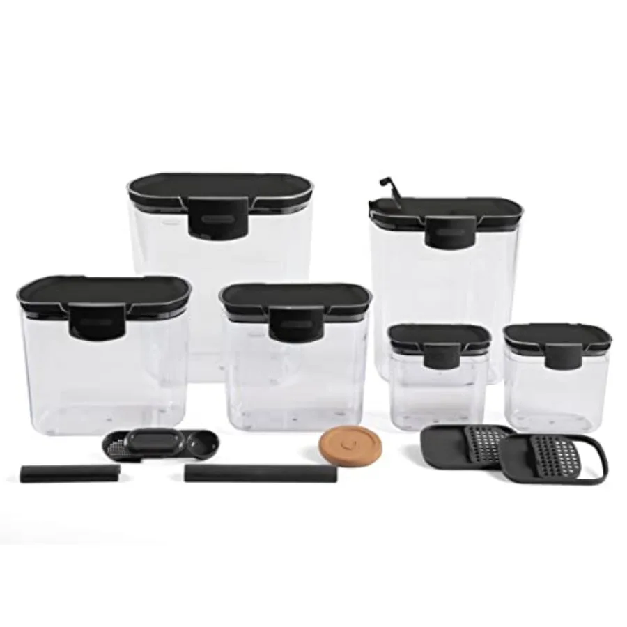

ProKeeper Baker's Airtight Kitchen Storage Canister Container Set for Flour Sugar and More Keeps Ingredients Fresh with Accesso