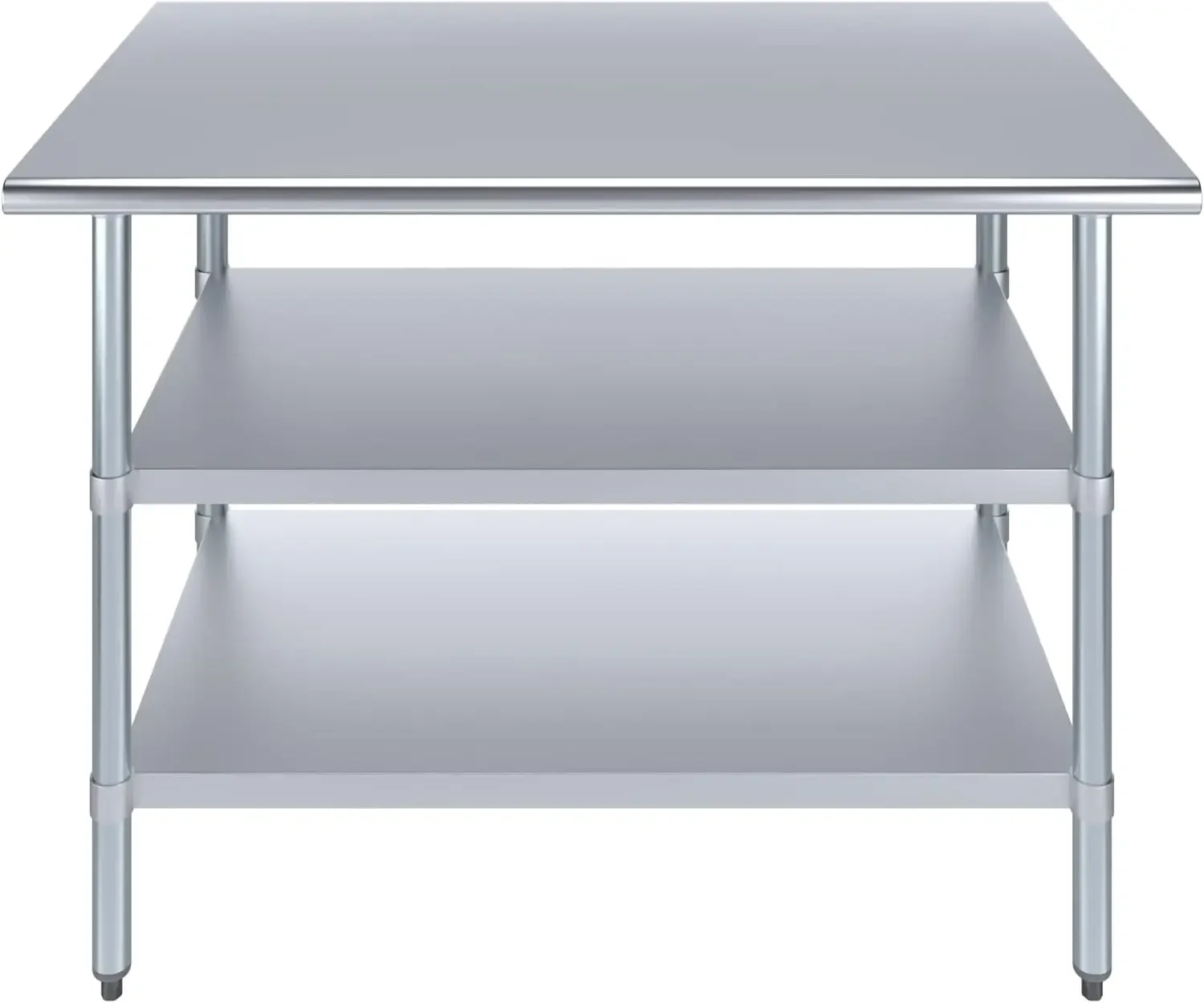 Stainless Steel Work Table with 2 Shelves | NSF | Metal Utility Table (48