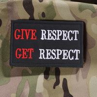 Give Respect Get Respect Patch Biker Patch Motorcycle Vest Club Tactical Badge Hook Loop Embroidered Patch for Clothes Backpack