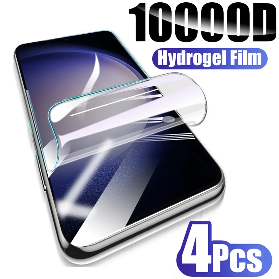 4Pcs Full Cover Screen Protector For Samsung Galaxy S23 Ultra Hydrogel Film On Samsung S22 S21 S20 Ultra S10 Plus Film Not Glass