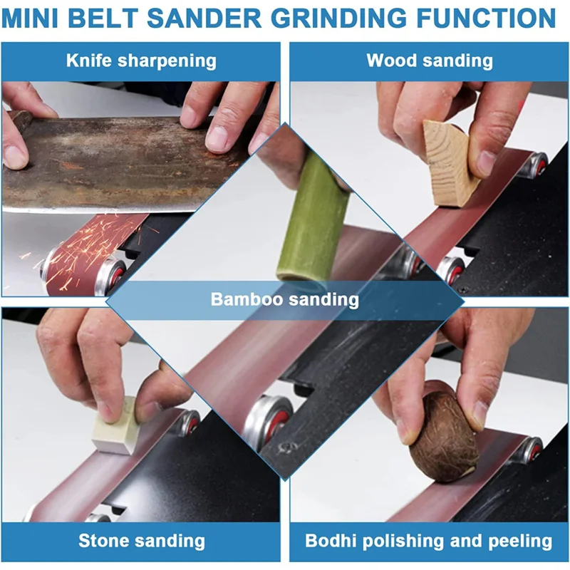 Mini Multifunctional Table Saw Electric Cutting Machine Woodworking Model Chainsaw Desktop miniature Belt sander Grinding Tool