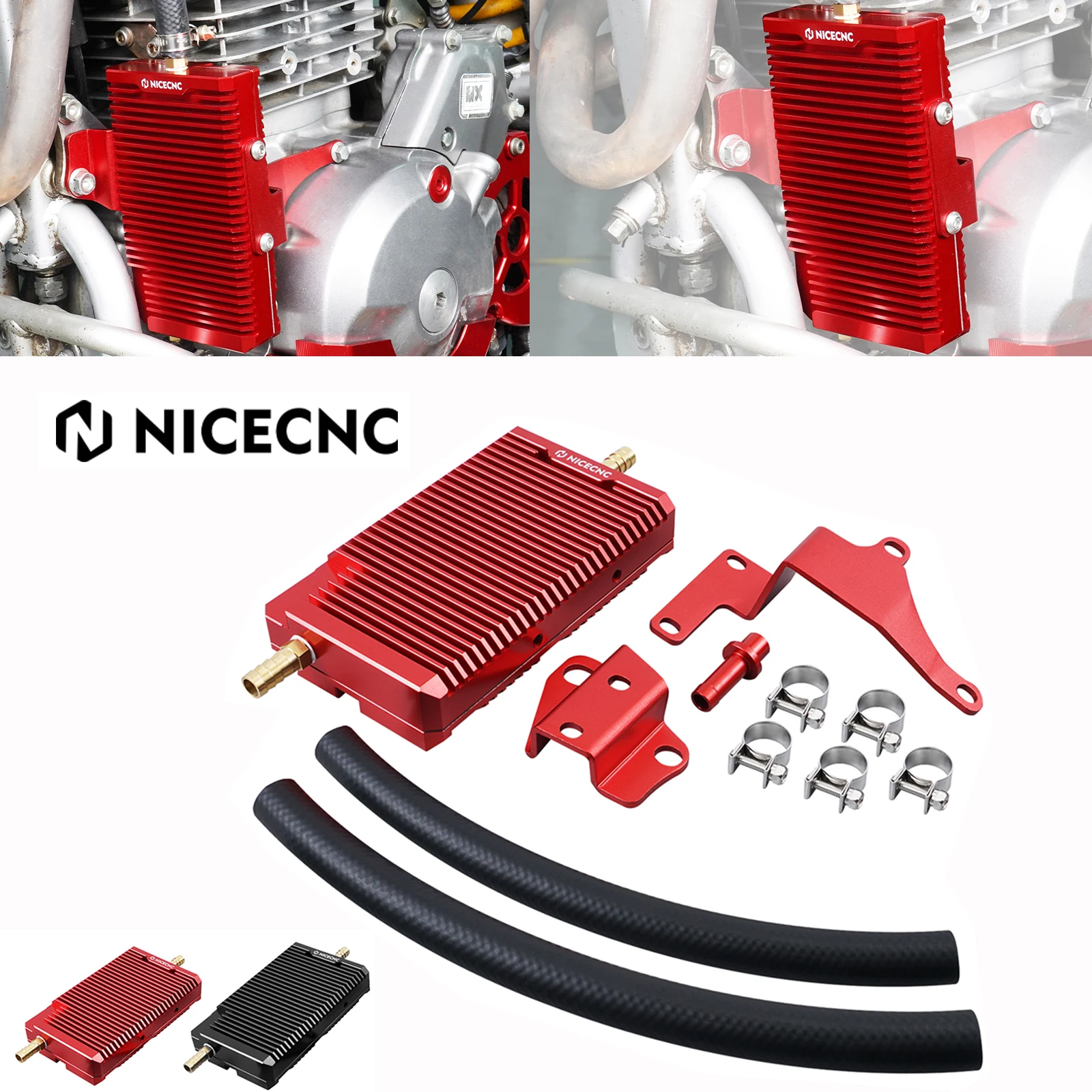 

NiceCNC Motorcycle Oil Cooling Cooler Radiator Oil Cooler Set For Honda XR650L XR 650 L XR 650L 1993-2024 Dirt Bike CNC Aluminum