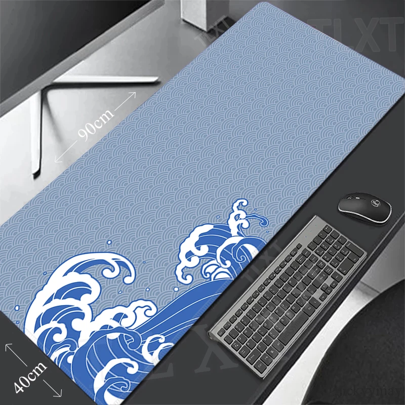 Gaming Mousepads Minimalist Mousepad Great Wave Large Mouse Mat Computer Desk Pads Non-Slip Rubber Mouse Pad Big Keyboard Mats