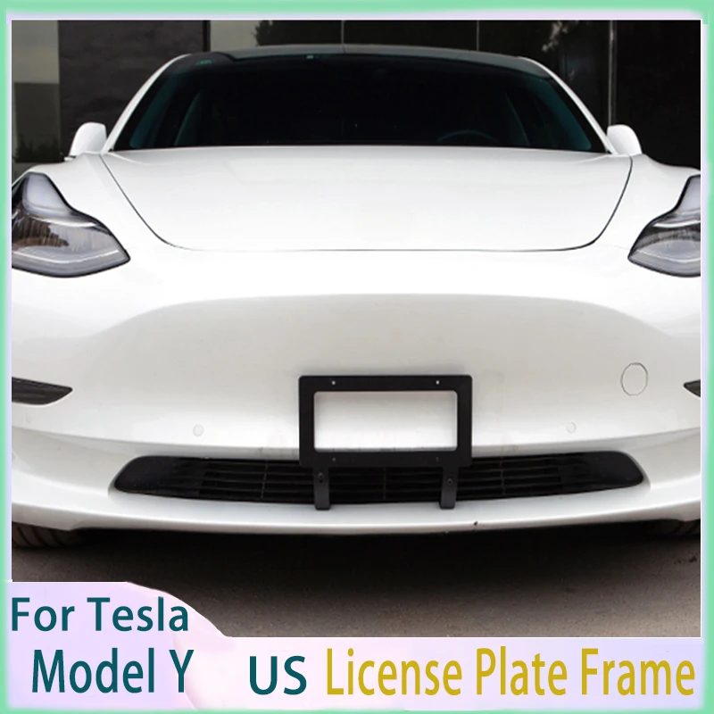 For Tesla Model Y American Standard License Plate Frame New Energy License Plate Frame ModelY Side Car Front Artifact Parts 2022