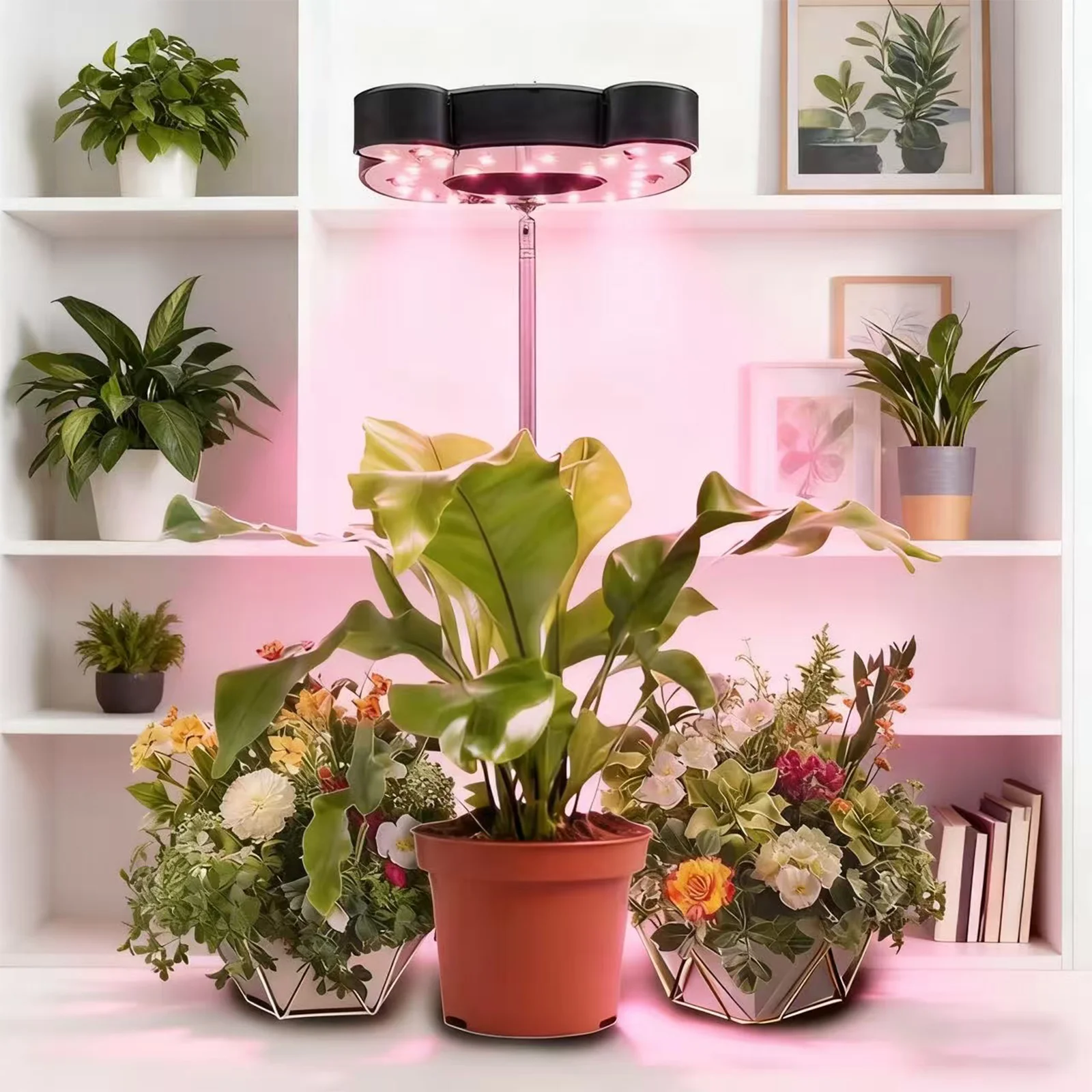 

Полноспектный светильник для выращивания растений с регулировкой высоты, таймер 2/4/8 часов для внутреннего садоводства, светильник для выращивания растений с 4 яркостью