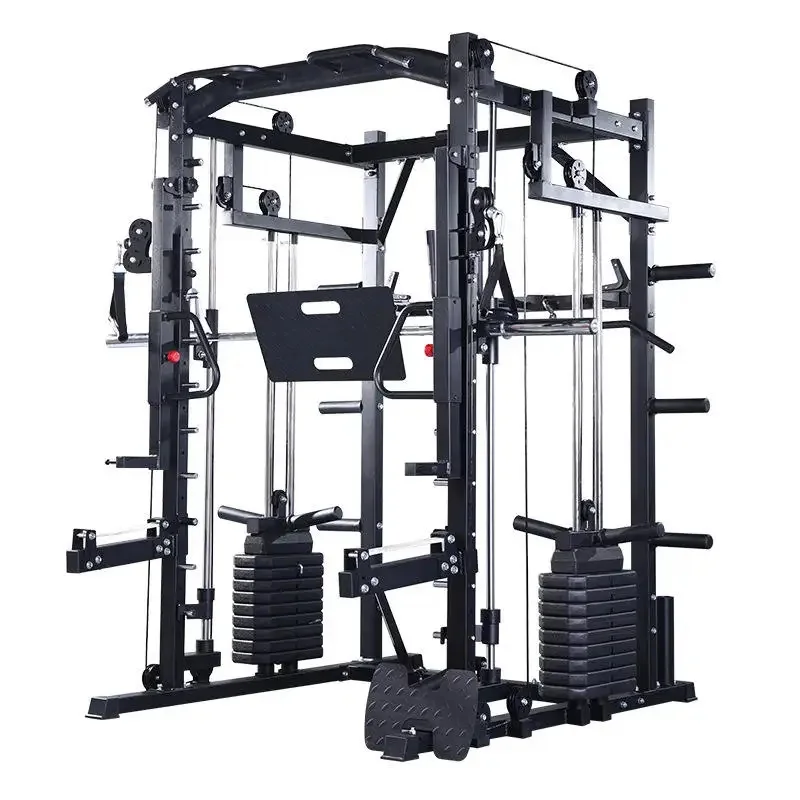 

Multi-Function Home Gym Set Effective Chest Exercise Smith Machine For Fitness Squat Bodybuilding Weight Lifting New