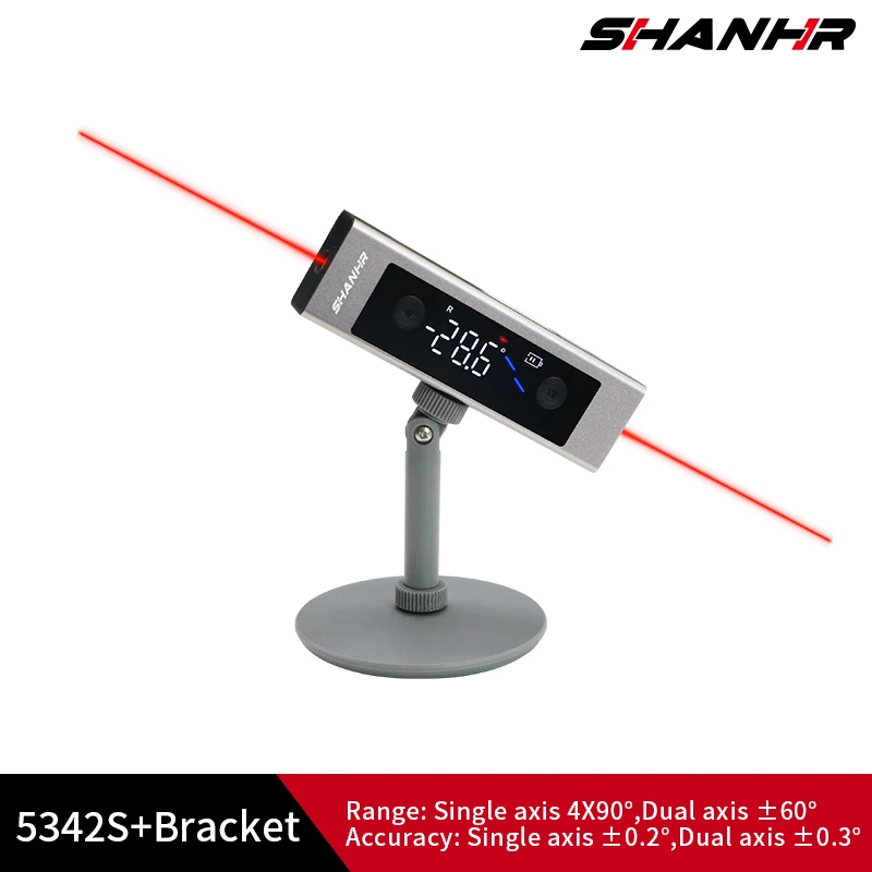 SHANHR Digitaler Neigungsmesser 2-in-1 Wasserwaage Laser-Winkelmesser Typ-C Aufladbares Laser-Messgerät – Detail 9