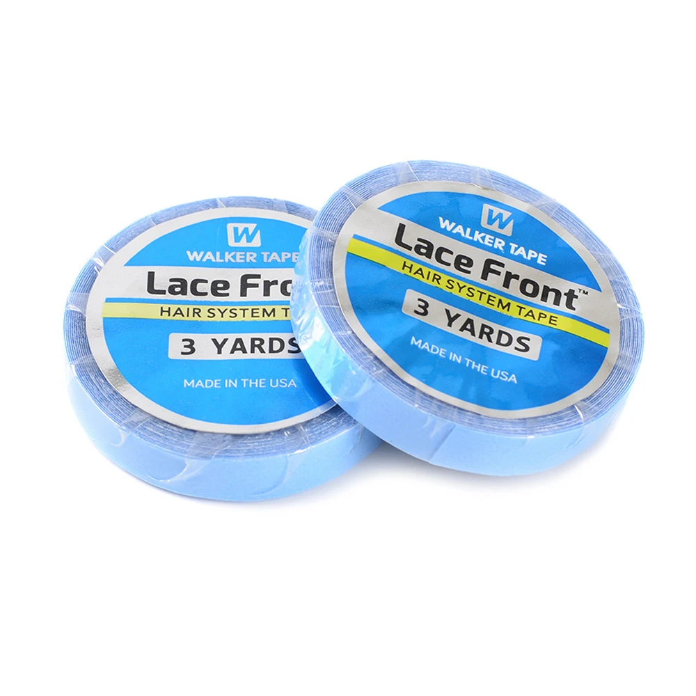 

1Roll 0.8 CM*3 Yards Super Hair Blue Tape Double-Sided Adhesive Tape for Hair Extension/Lace Wig/Toupee