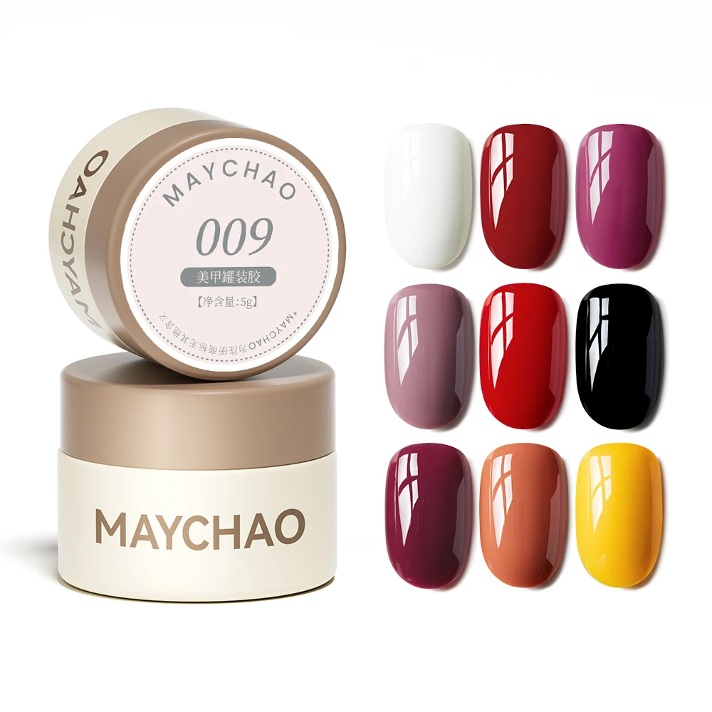 MAYCHAO 48 Colors Gel Nail polish 5ml Construction Gel Portable Builder Art French Nail Gum Clear Natural Color Soak Off UV LED