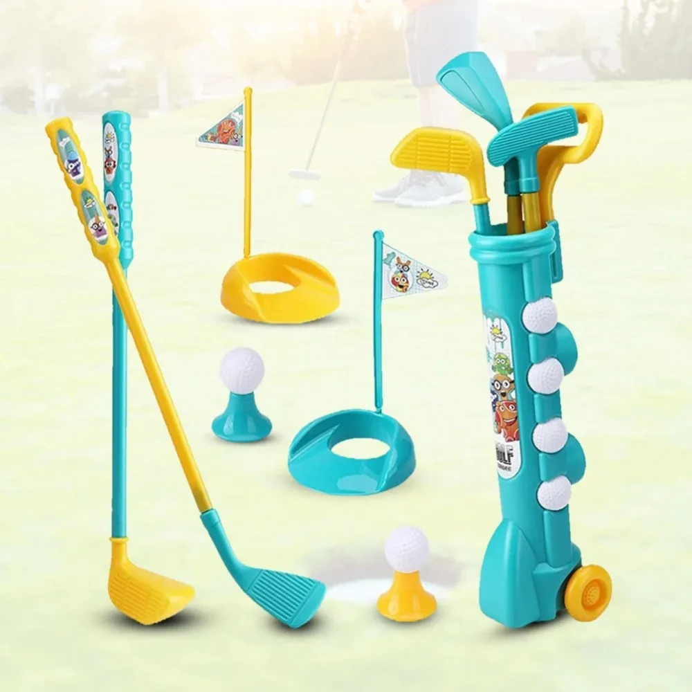 Sports Equipment Mini Putter Golf Club Toy Plastic Portable Golf Clubs Set Parent-child Toys Educational Activities