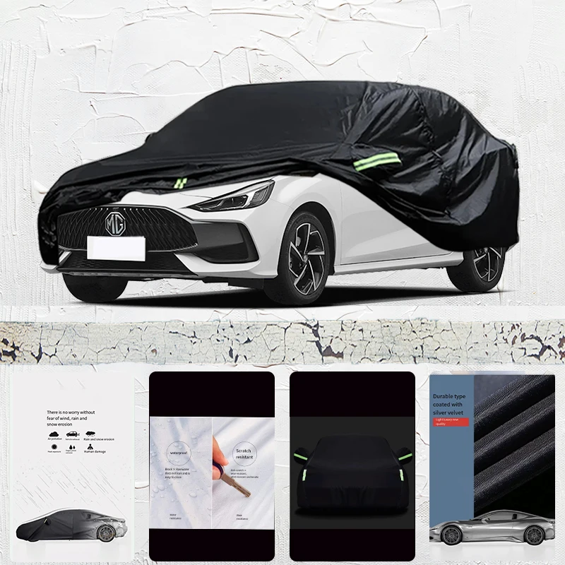 

For MG 5 Anti-UV Sun Shade Rain Snow Resistant Dustproof Black cover Car umbrella Full Car Cover Outdoor Protection