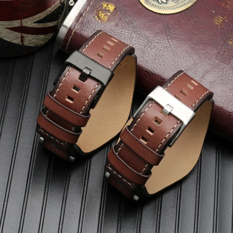 Genuine leather For Fossil JR1157 watch band accessories Vintage style strap with high quantity Stainless steel joint 24mm