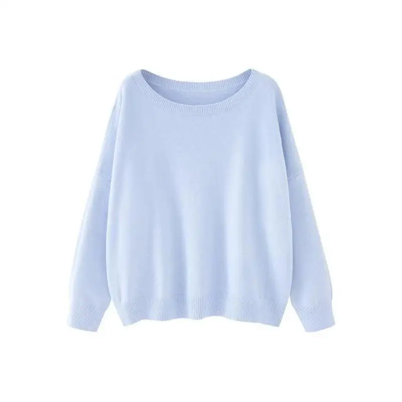 ex Knitted Sweater Flat Weave round Ne Coolmax Fiber Large Size Ciwalk  Collar Nine Sve Length Non-deformable