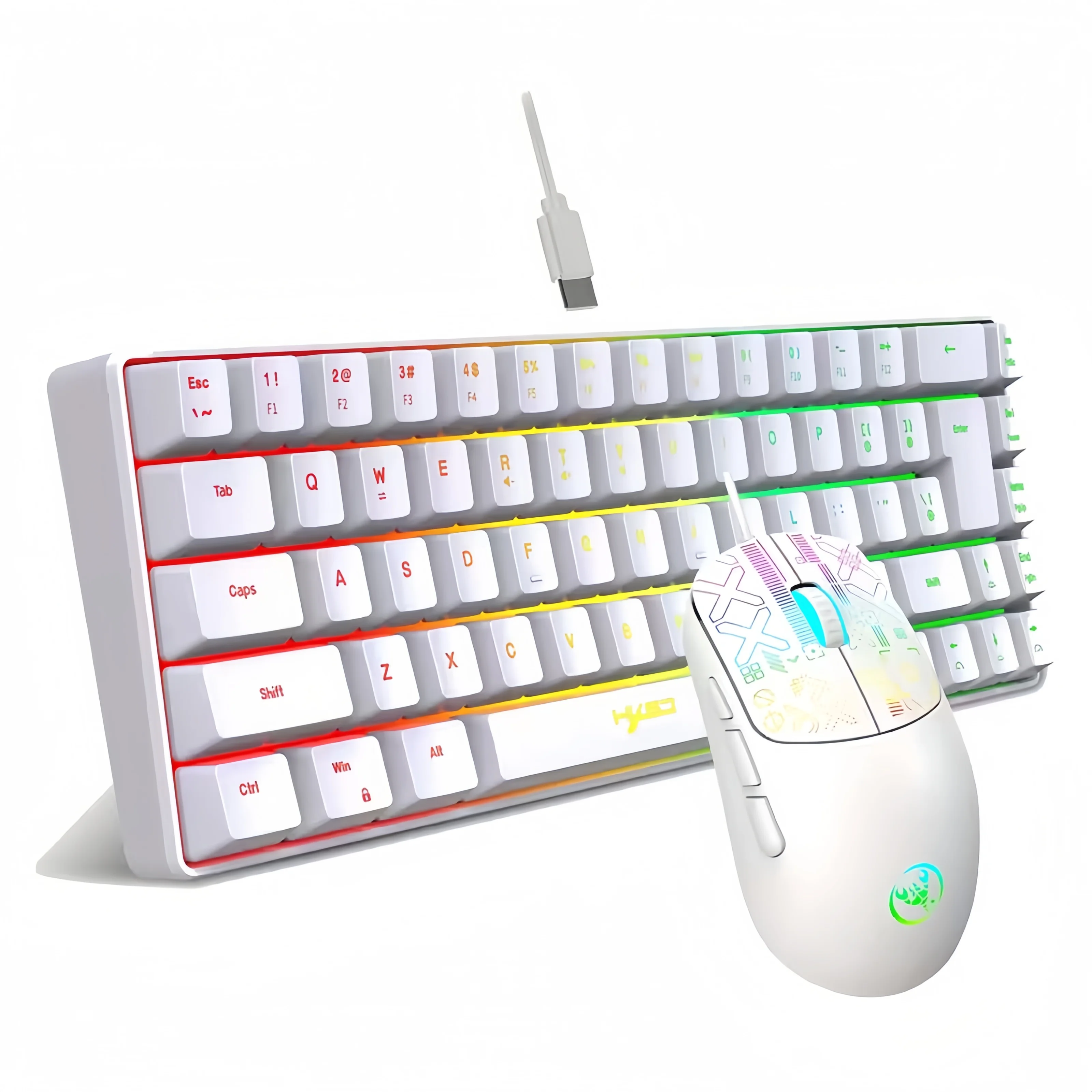 

RGB Backlit Wired Gaming Keyboard Mouse Combo (68-Key)