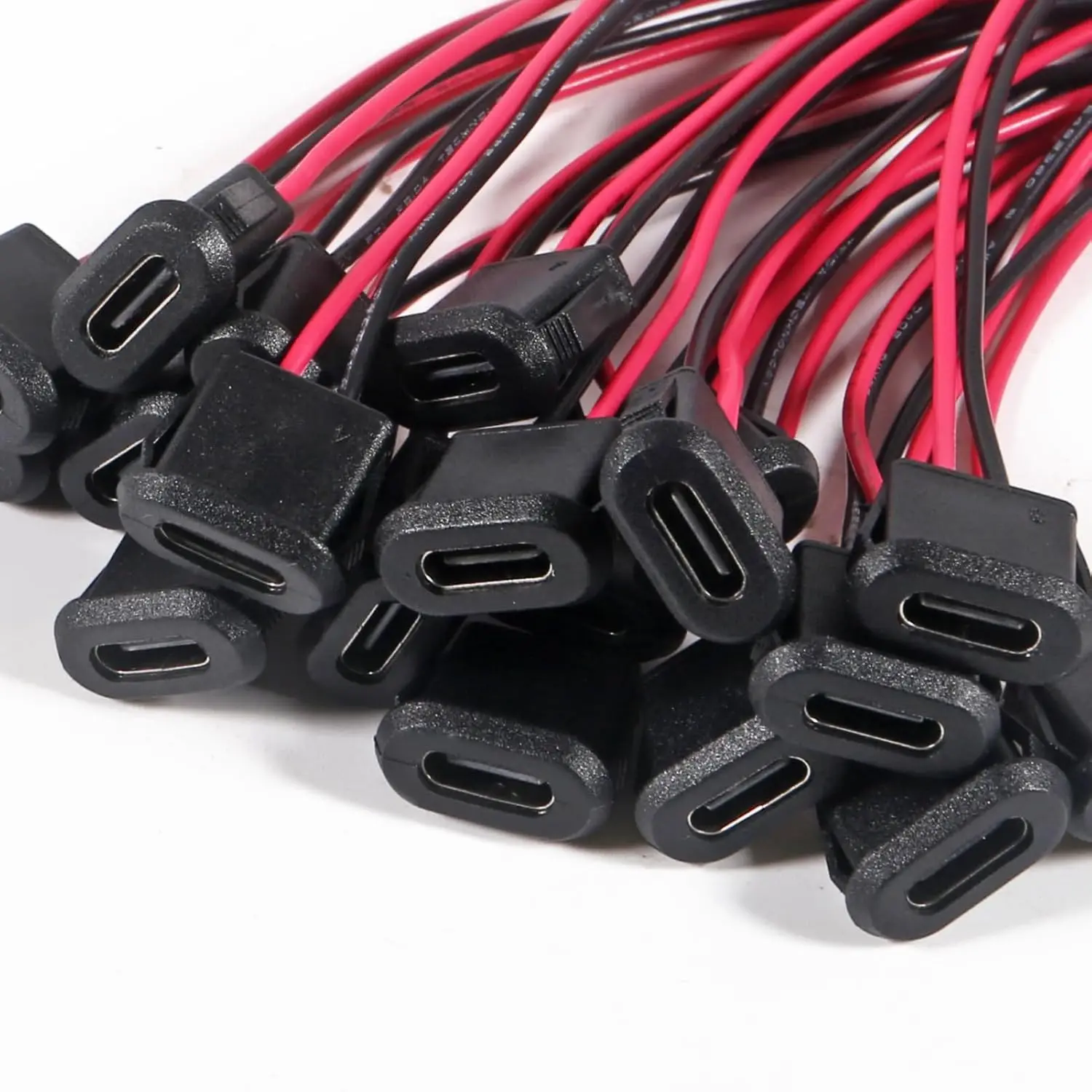 10pcs Type-C Female Chassis Connector USB C Female Chassis 2P Direct Crimp Jack Female Charging Port Waterproof Extension Power image 5