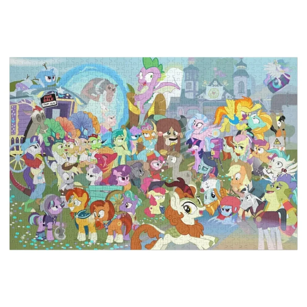 S8 mlpfim ย่อปริศนารูปมอเตอร์ขนาดวัตถุของเล่นทารกตัวต่อจิกซอว์แบบมีลักษณะเฉพาะตัวสำหรับเด็กทารก