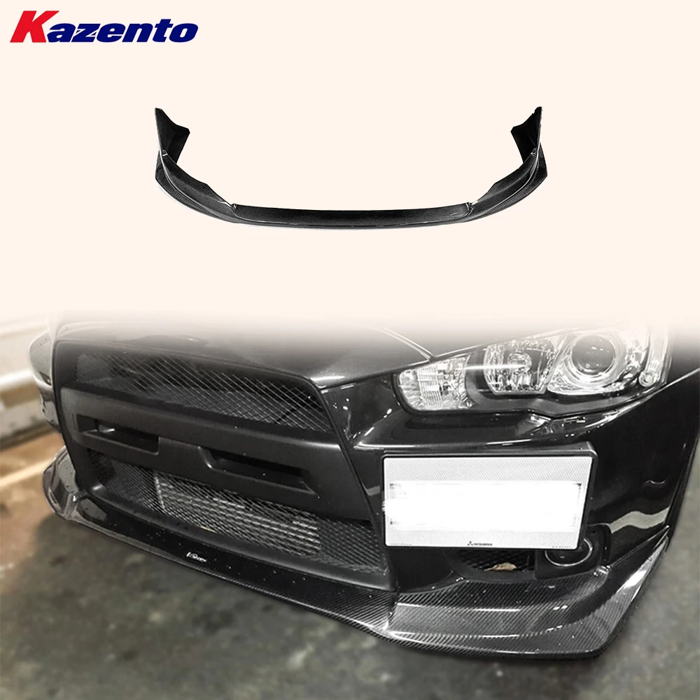 

For Mitsubishi EVO 10 X 07-16 VRS Style Carbon Fiber Front Bumper Diffuser Lip
