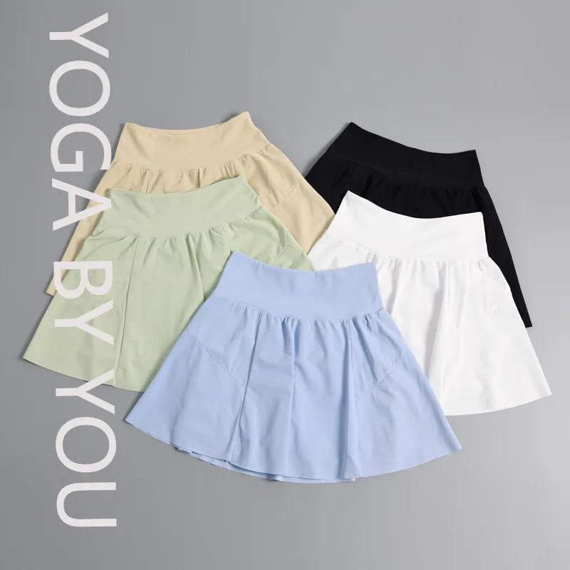 

2025 new sports short skirt pants women's summer vacation two-piece running skirt quick-drying hip cover anti-light breathable t