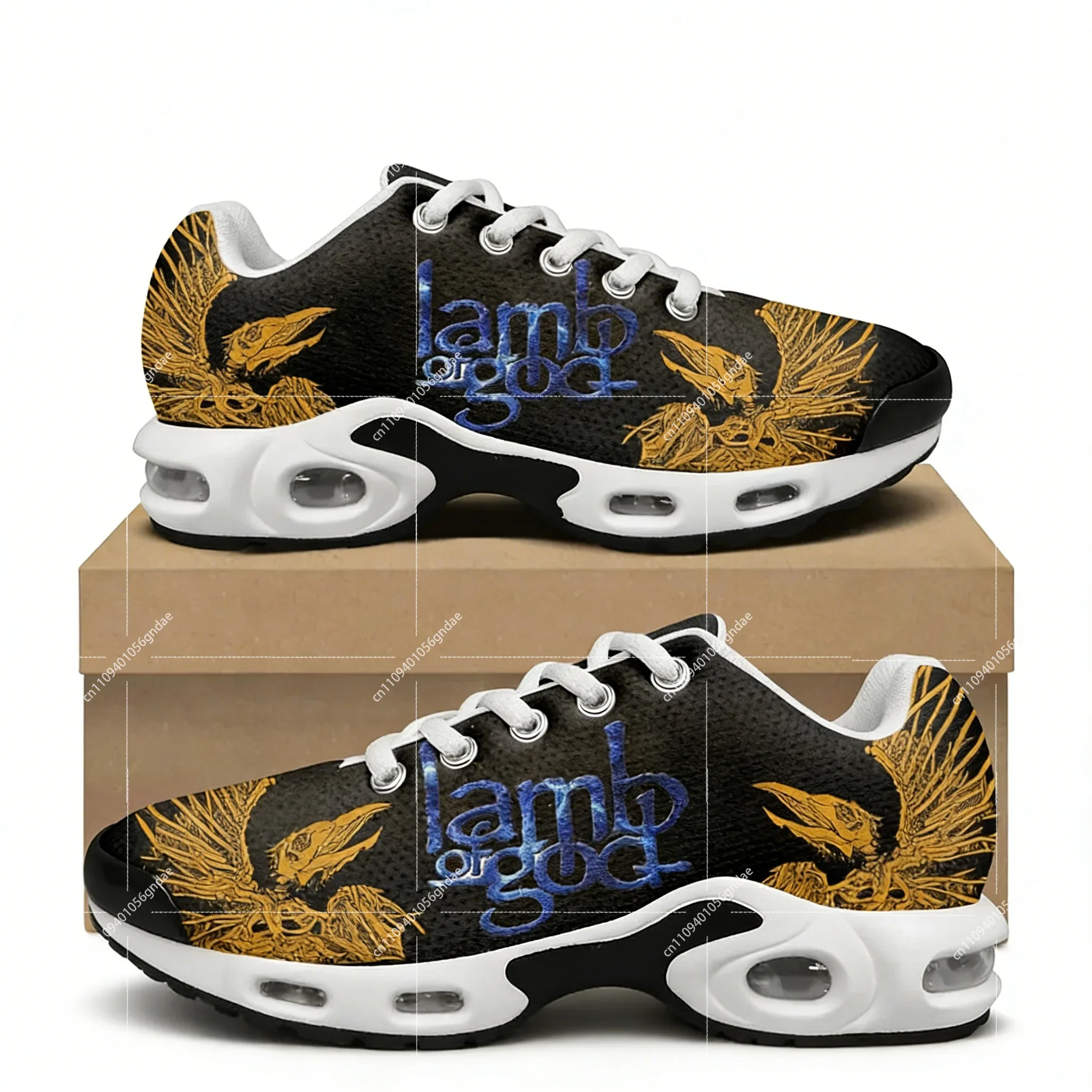 

Кроссовки Lamb of God Heavy Mental Band с воздушной подушкой для мужчин и женщин, для походов, бега, альпинизма, индивидуальный дизайн