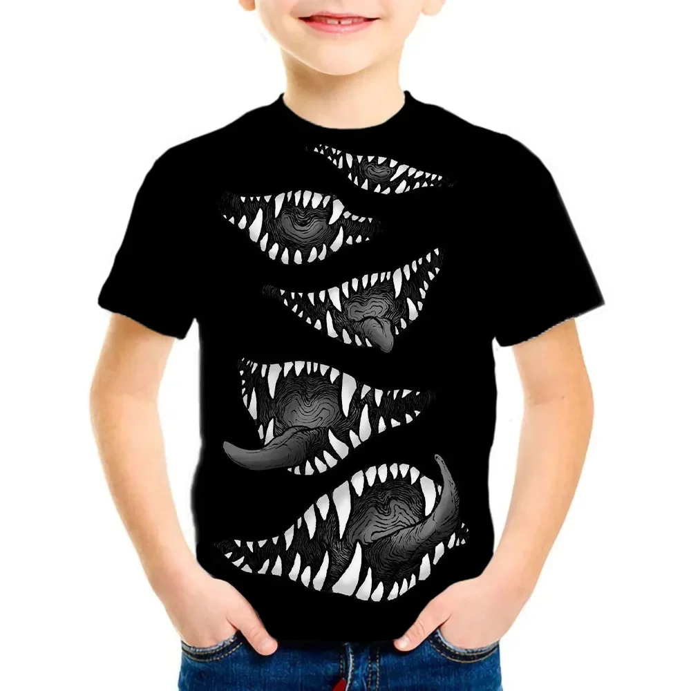 Boys/Girls New Summer Venom T-shirt Children Casual 3d Print T Shirt Funny Cool Boy Kids Marvel Tee Harajoku Streetwear Tops