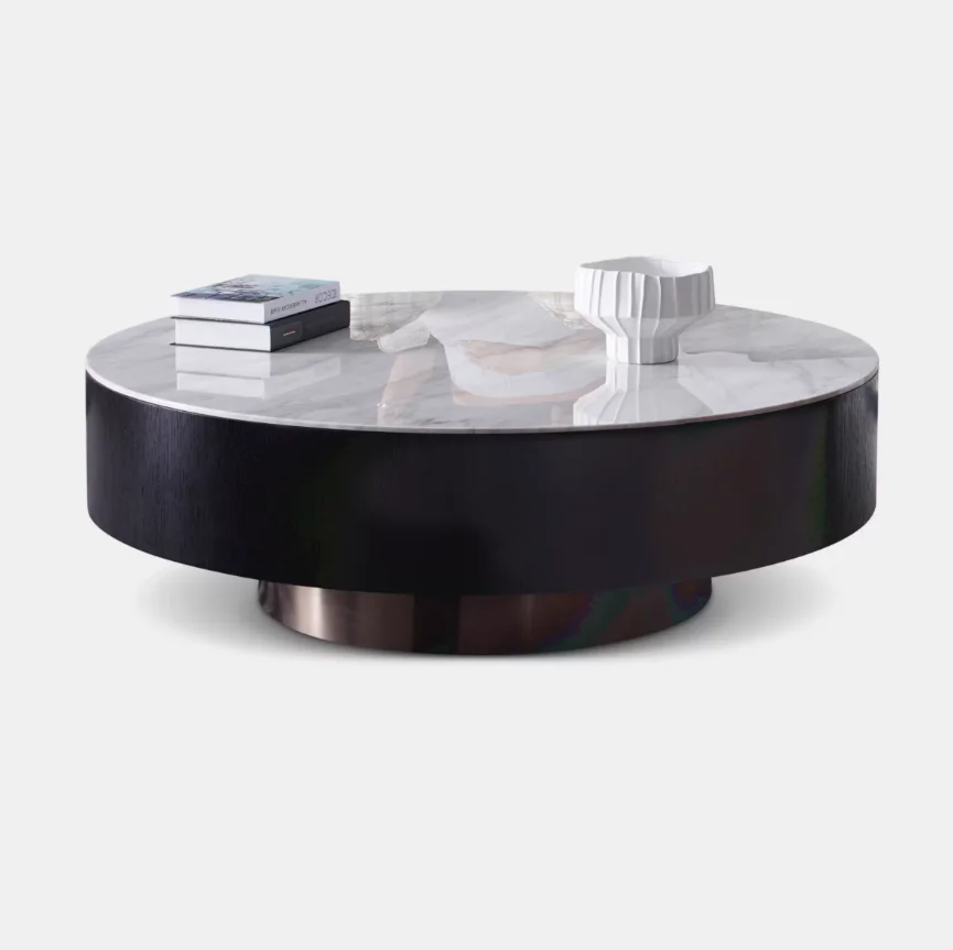 

#Factory Wholesale Home Furniture Luxury Stainless Steel Round Marble Side Coffee Table for Living Room
