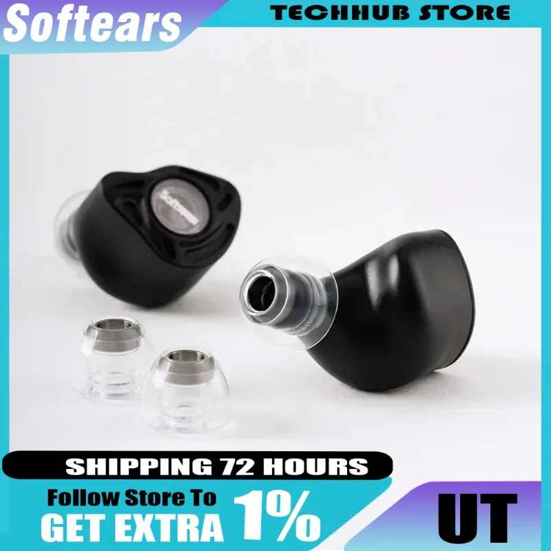 Softears UT السائل سيليكون سماعات الأذن سبائك التيتانيوم ل 4.6 مللي متر-7 مللي متر فوهة داخل الأذن سماعات HiFi جودة الصوت الأذن نصائح مستقرة