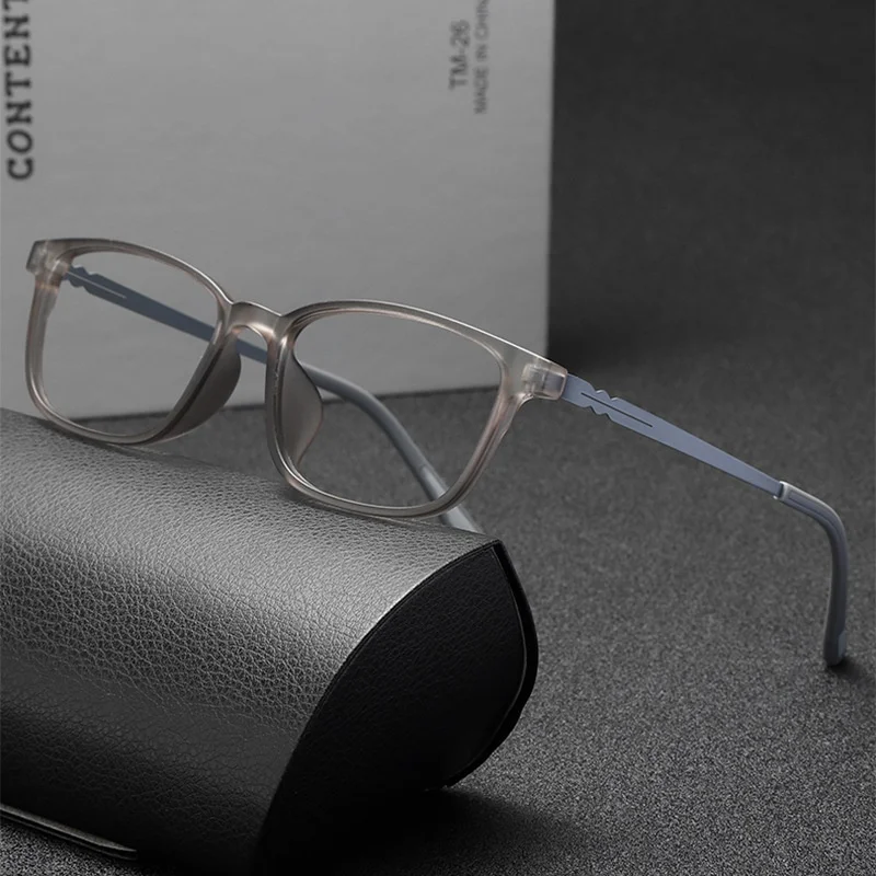 F·DRACON TR90 Business Box Men's Glasses Frame Ultra Light New 2024 Anti Blue Light Optical Prescription Glasses for Men FJ81346