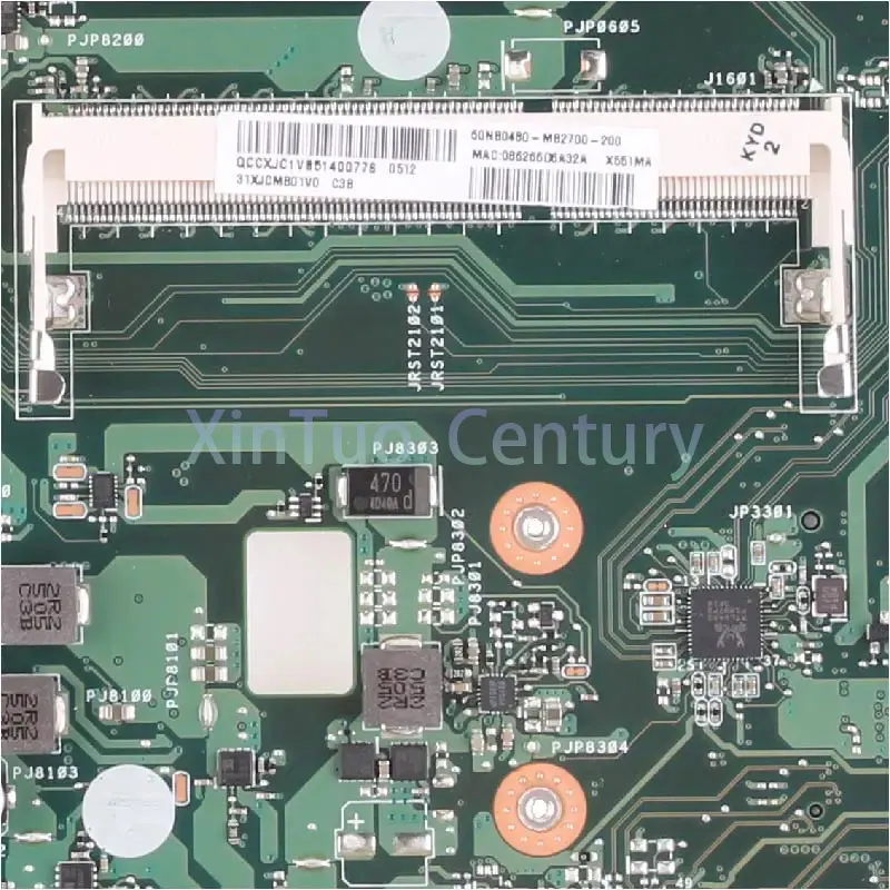 Imagem -03 - Laptop Motherboard para Asus X551ma X551m X551ma Rev.2.0 N2830 Cpu Ddr3 Trabalho 100 Testado