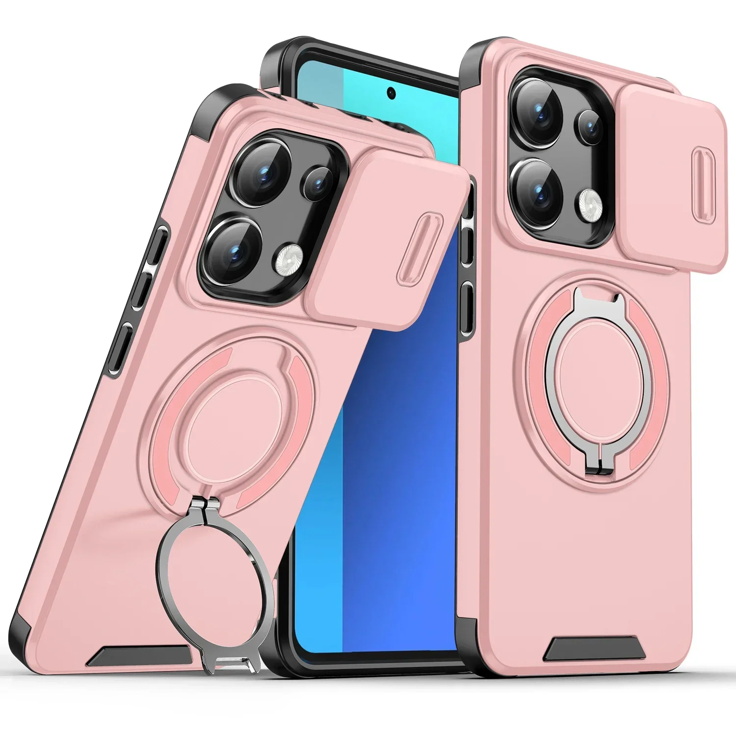 Suitable for Redmi Note 13 Pro 5G 4G slide camera lens circular holder phone case Suitable for Redmi Note 13 Pro Plus case