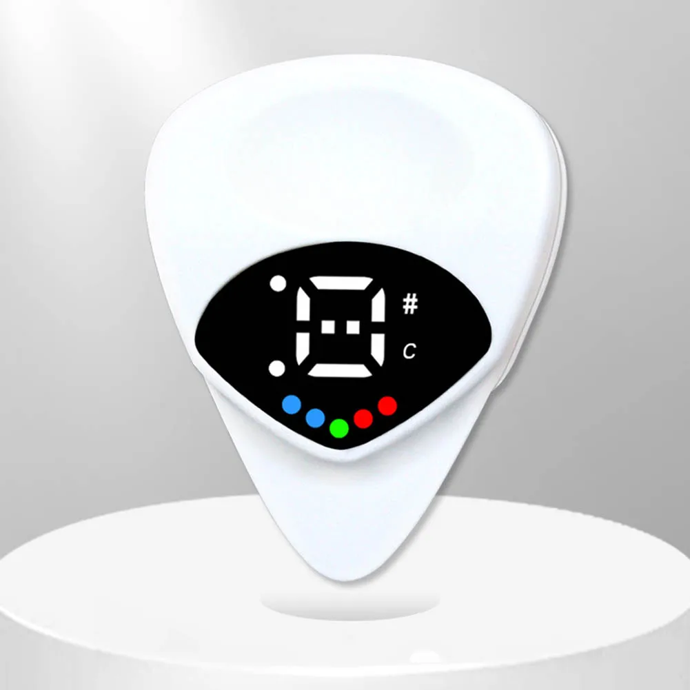 Ergonomic Guitar Pick Tuner for String Instruments Real Time Pitch Accuracy with Color Coded Visual Indicators