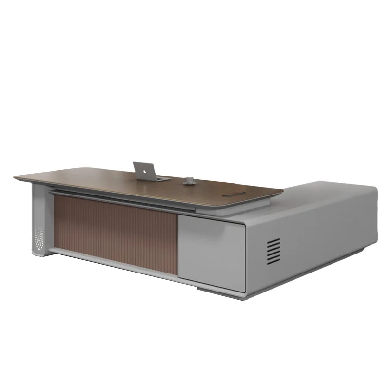 Nowy, prosty i nowoczesny stół biurowy dla menedżera, stół szefa działu, biurko dla personelu, zestaw stół i krzesło dla szefa.