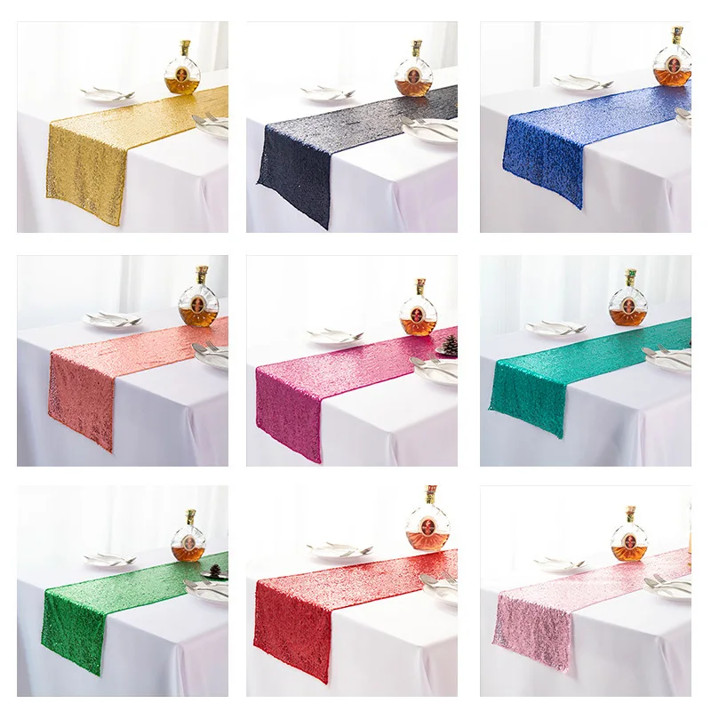 

C134+C135+C136A-New Full version Sequin Embroidered Table Flag With Starry Sky Tablecloth